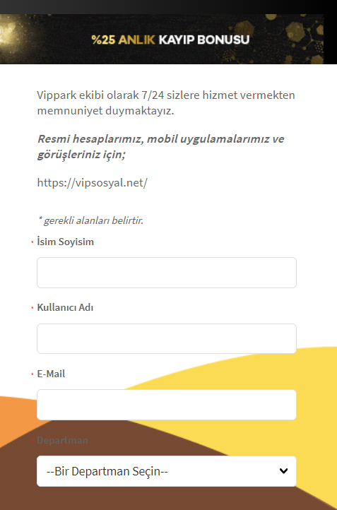 vippark destek hattı